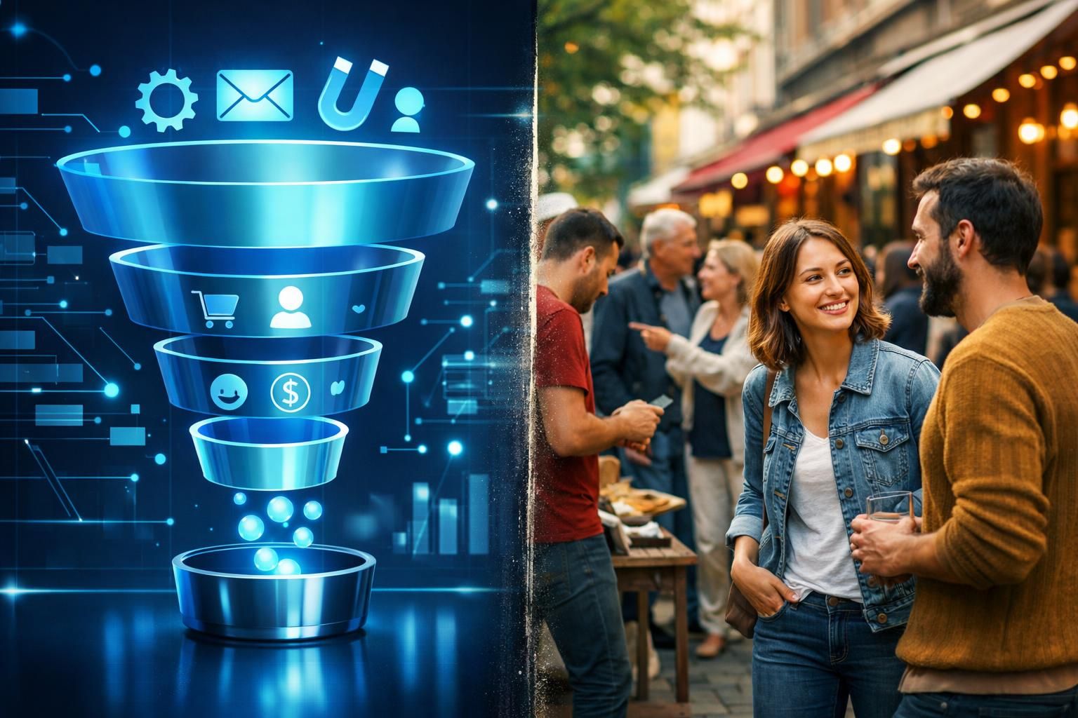 entdecken sie die kritischen unterschiede zwischen automatisierten funnels und der realen customer journey, um ihre marketingstrategien effektiver zu gestalten.