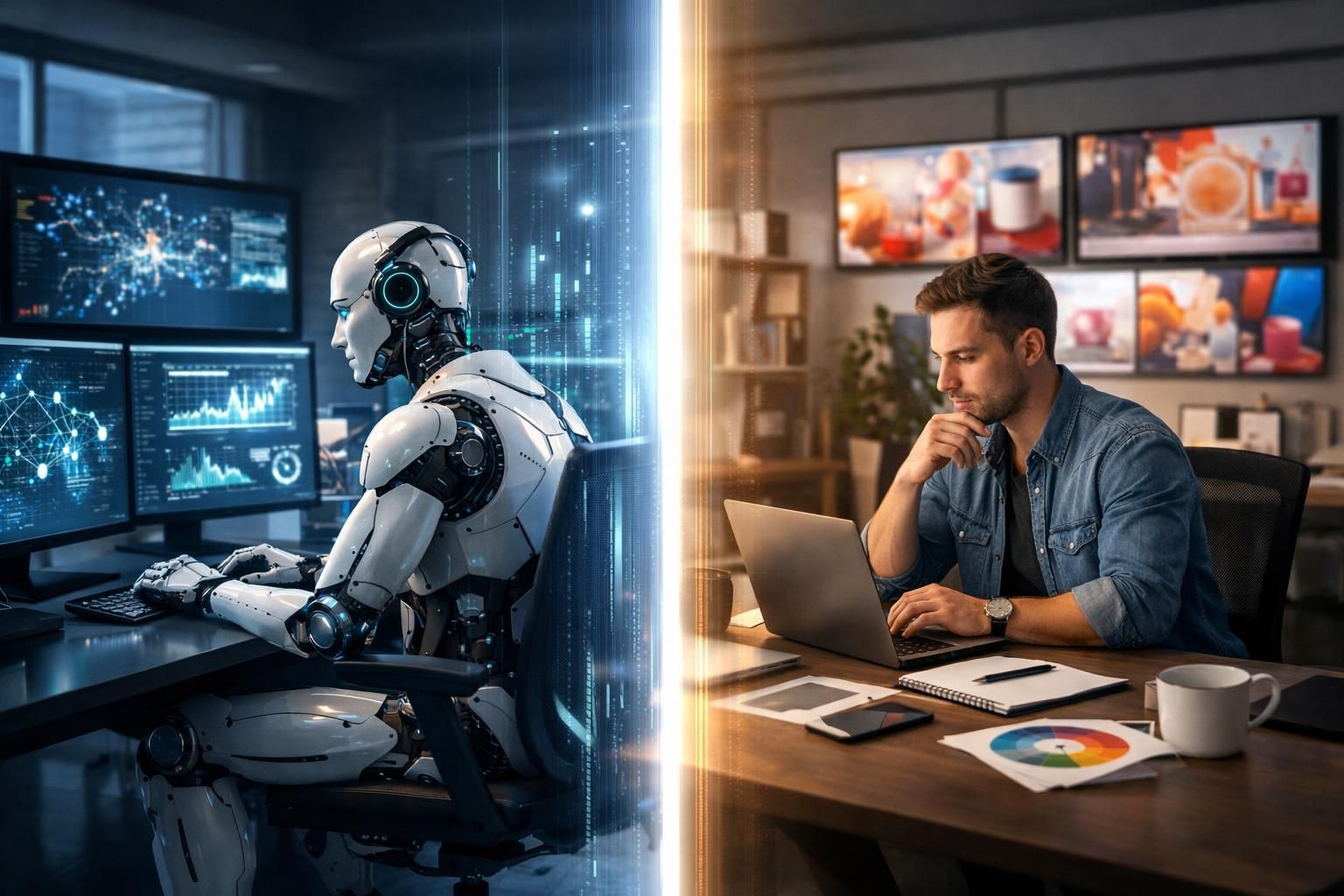 entdecken sie, wie ki-agenten das marketing revolutionieren: vollständige automatisierung vs. menschliche kontrolle – chancen, herausforderungen und optimale strategien.