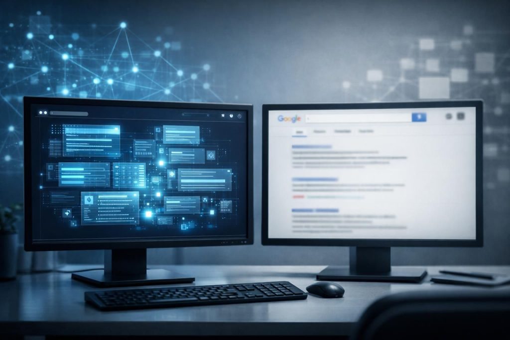 entdecken sie, warum bestimmte inhalte in ki-antworten sichtbar sind, aber nicht in google-suchergebnissen erscheinen, und verstehen sie die unterschiede in der informationsdarstellung.