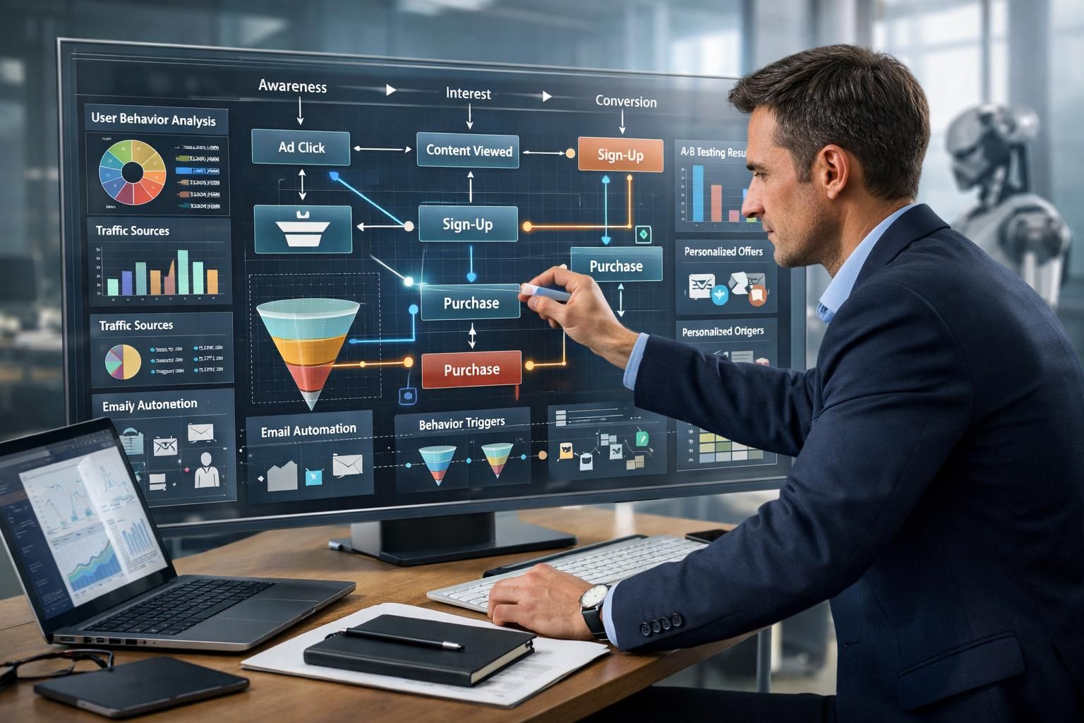 erfahren sie, wie sie einen automatisierten funnel entwickeln, der gezielt auf die nutzerintention abgestimmt ist, um effektive und personalisierte kundenreisen zu schaffen.